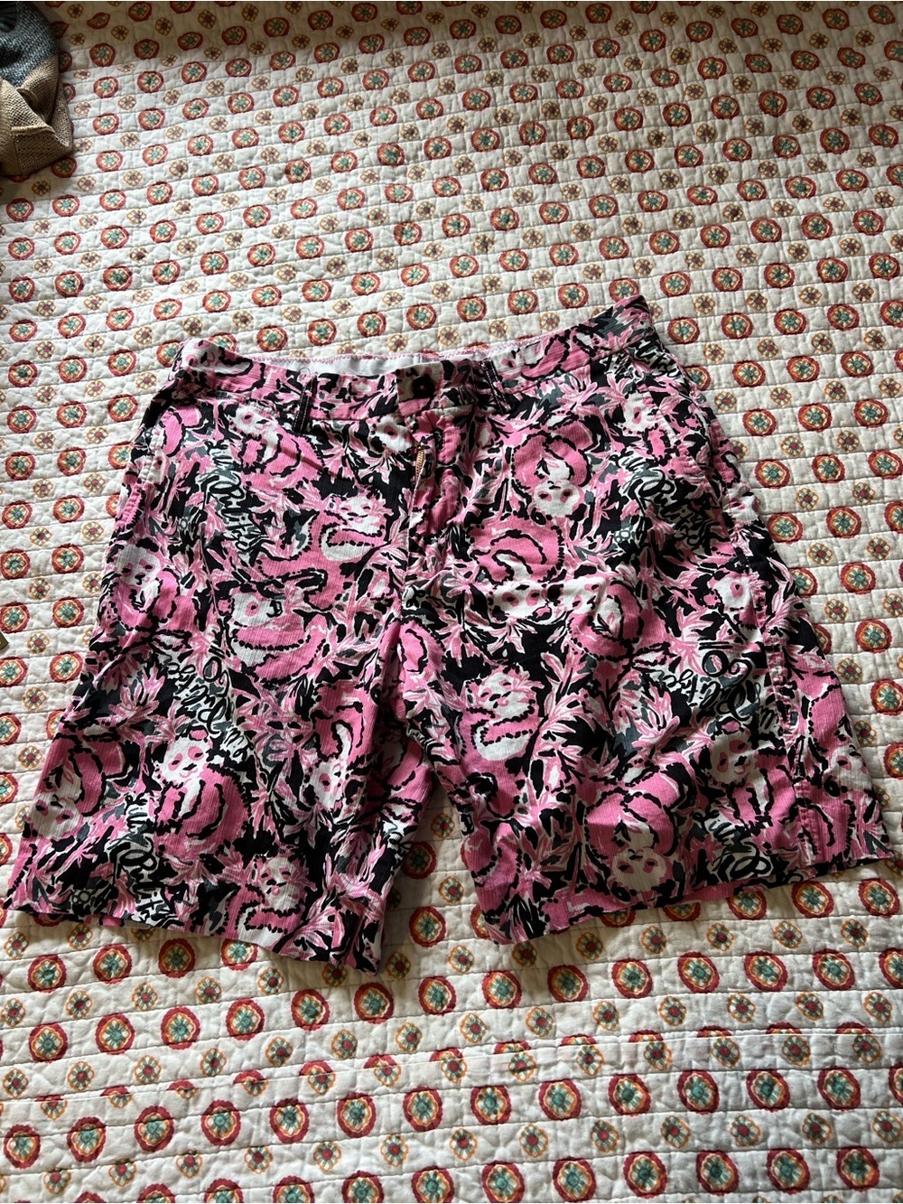 Men’s Lilly Pulitzer Hanging with my Boo Panda Beaumont Shorts size 34